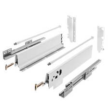 Soft-Close Schubladensystem, HOCH, H: 185mm, Weiß 270mm