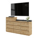 GABRIEL - Kommode / Sideboard mit 10 Schubladen (6+4) - Wotan Eiche H92/70cm B160cm T33cm