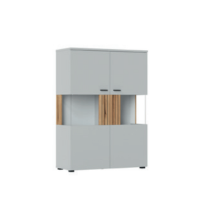 VERO - Wohnzimmer-Möbel-Set - Esche Grau / Eiche Coast Evoke