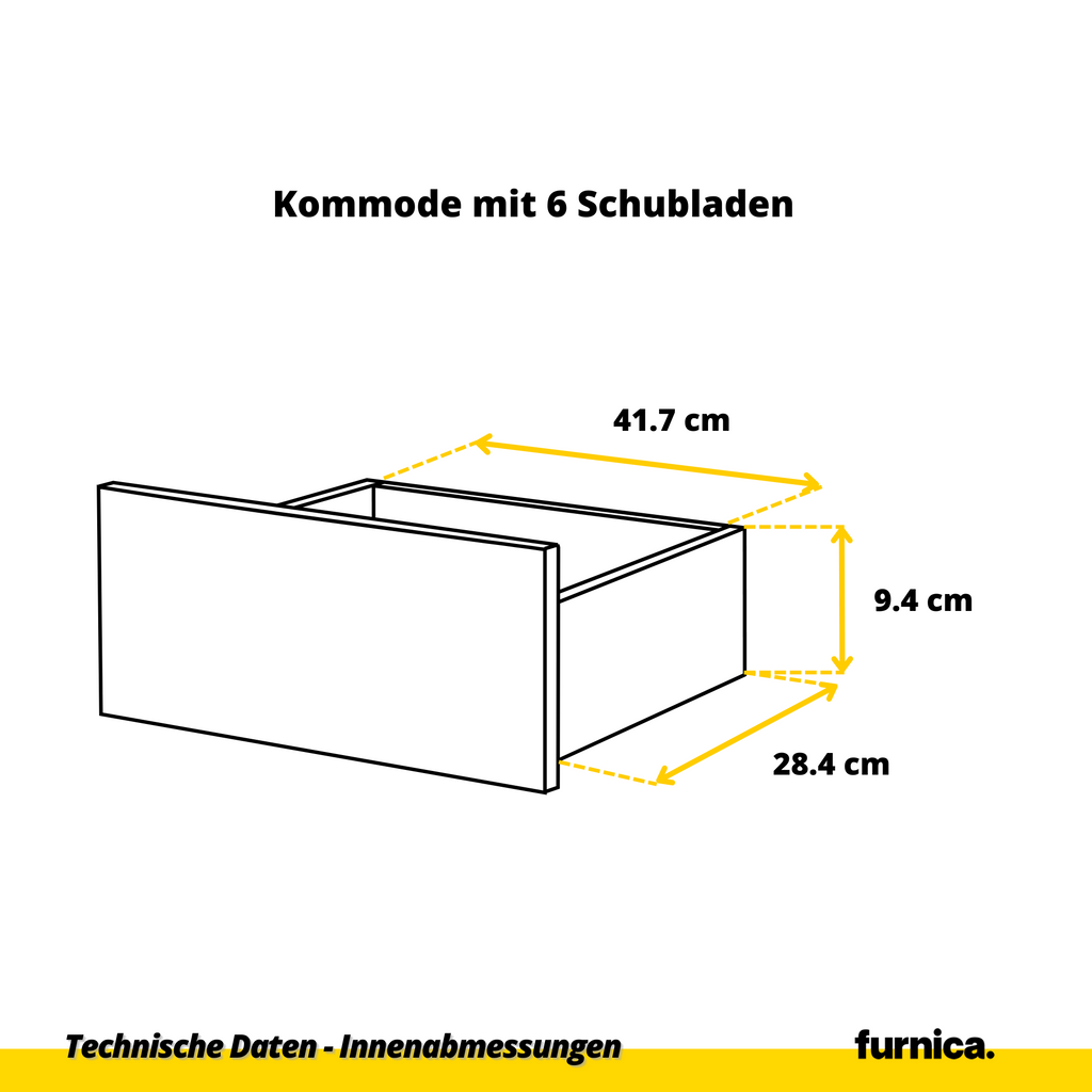 GABRIEL - Kommode / Sideboard mit 14 Schubladen (4+6+4) -  Anthrazit Grau H92/70cm B220cm T33cm