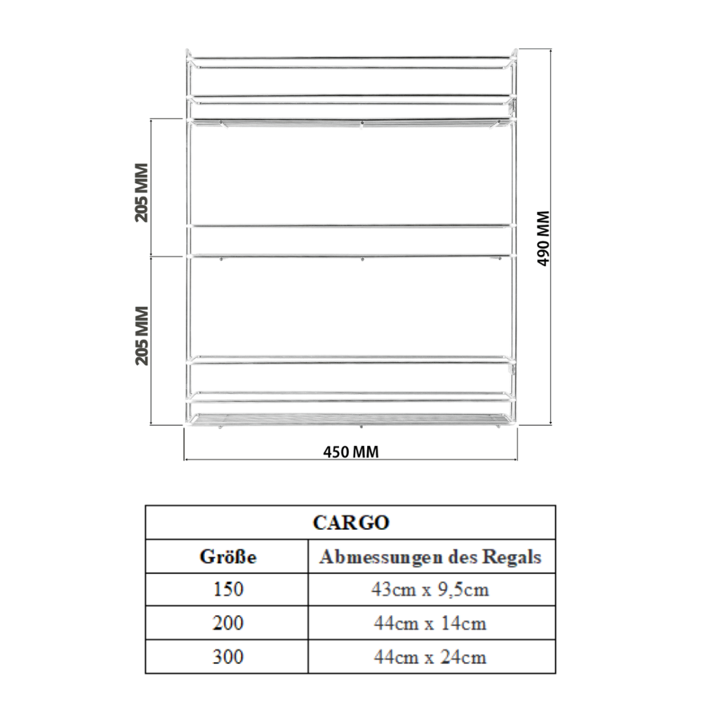 Apothekerauszug 15 cm – 3 Einlegeböden, Anthrazit – Schmaler Küchenschrank Auszug