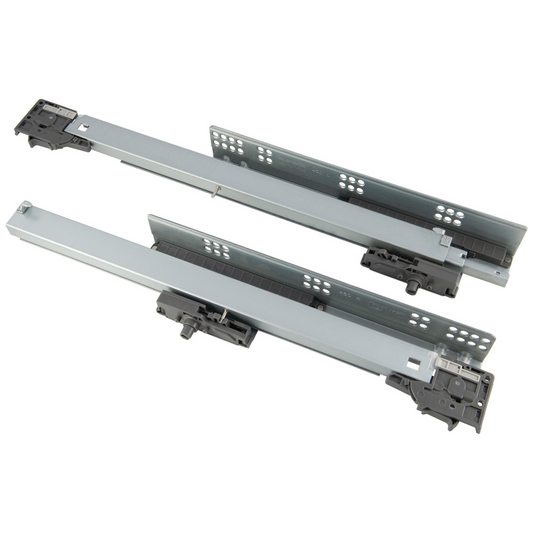 1 Satz Push-to-Open Unterflurführungen Schubladenschienen, Vollauszug 250mm - 600mm