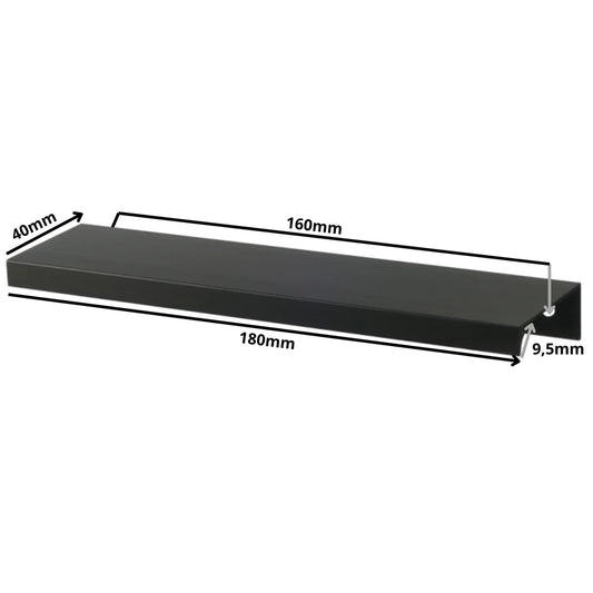 Edge Grip Rundprofil-Griff 160mm (180mm Gesamtlänge) - Schwarz Matt