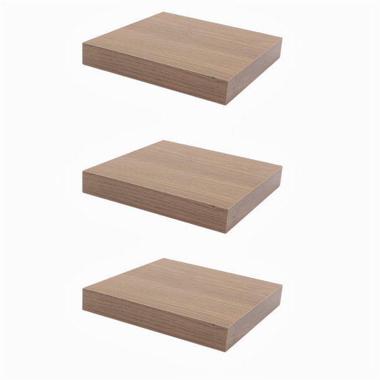 Verdecktes Bücherregal - 3er Pack - Knorrige Eiche - 23,5cm