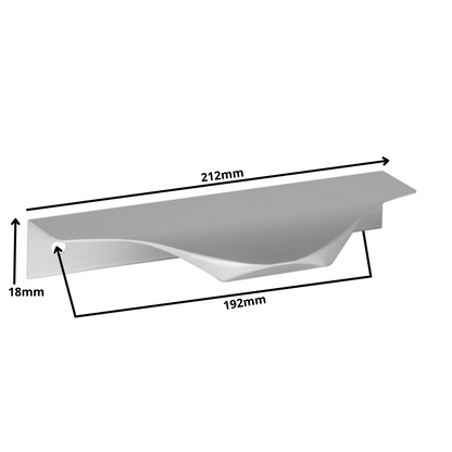 Edge Grip Rundprofil-Griff 192mm (212mm Gesamtlänge) - Aluminium