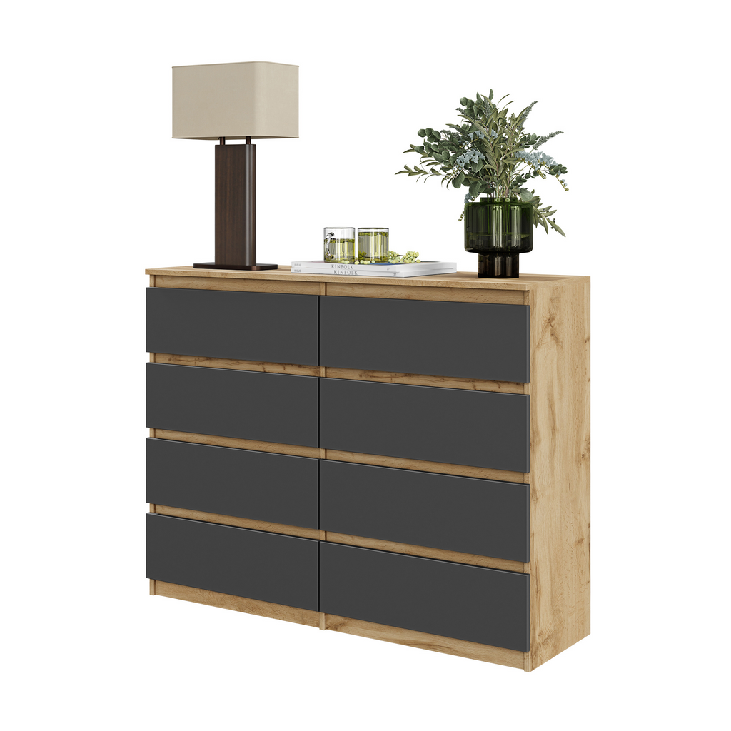 GABRIEL - Kommode / Sideboard mit 8 Schubladen - Wotan Eiche ...