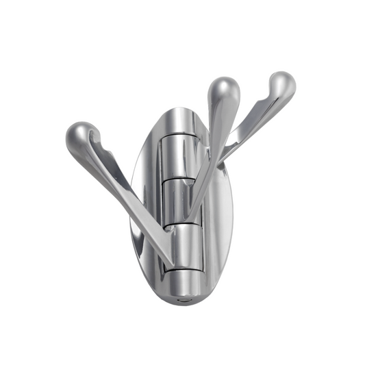 Dreifacher moderner Kleiderbügelhaken - Chrom Matt