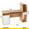 ROBIN - Computertisch mit 1 Schublade und 1 Tür und Tastaturablage - Sonoma Eiche / Weiß Matt H112cm B150cm T50cm