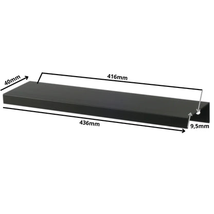Edge Grip Rundprofil-Griff 416mm (436mm Gesamtlänge) - Schwarz Matt