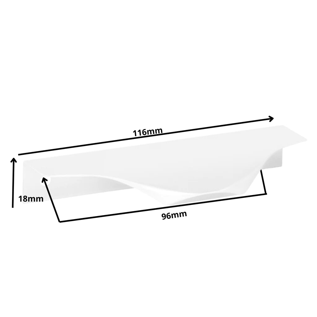 Edge Grip Rundprofil-Griff 96mm (116mm Gesamtlänge) - Weiß