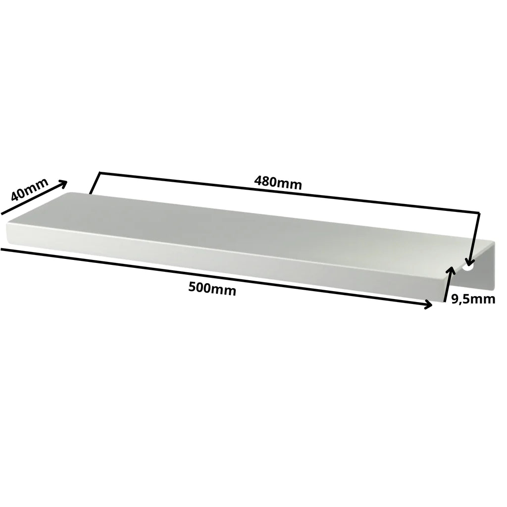 Edge Grip Rundprofil-Griff 480mm (500mm Gesamtlänge) - Aluminium