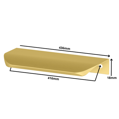 Griffleiste Kantengriff Rund 416mm (436mm Gesamtlänge) - Gold