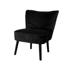 MARIE - Bequemer Samt-Sessel für das Wohnzimmer - Schwarz