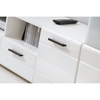Wohnwand SWITCH - Wohnzimmer-Möbel-Set - Weiß matt / Weiß glänzend