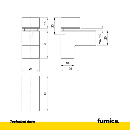 Glas- und Tellerhalter L-Form I - Chrom