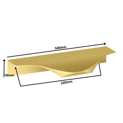 Edge Grip Rundprofil-Griff 320mm (340mm Gesamtlänge) - Gold