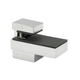Glas- und Tellerhalter L-Form - klein - Chrom Matt