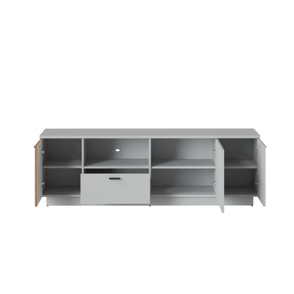 VERO - Wohnzimmer-Möbel-Set - Esche Grau / Eiche Coast Evoke