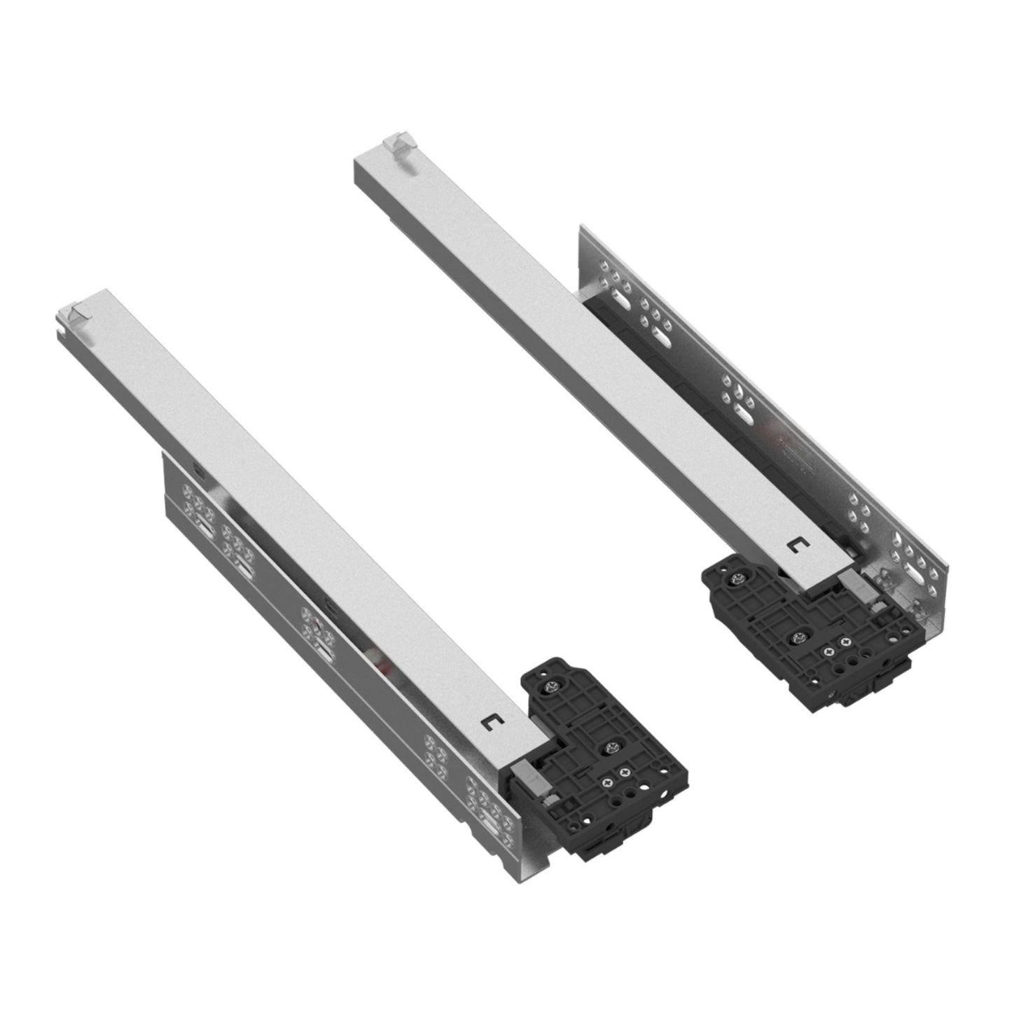 Soft-Close Unterflurführungen Schubladenschienen, Vollauszug 250mm - 600mm