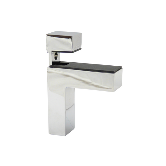 Glas- und Tellerhalter L-Form III - Chrom Matt