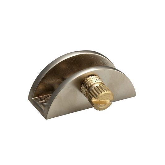 Glasregalhalter halbrund - Chrom