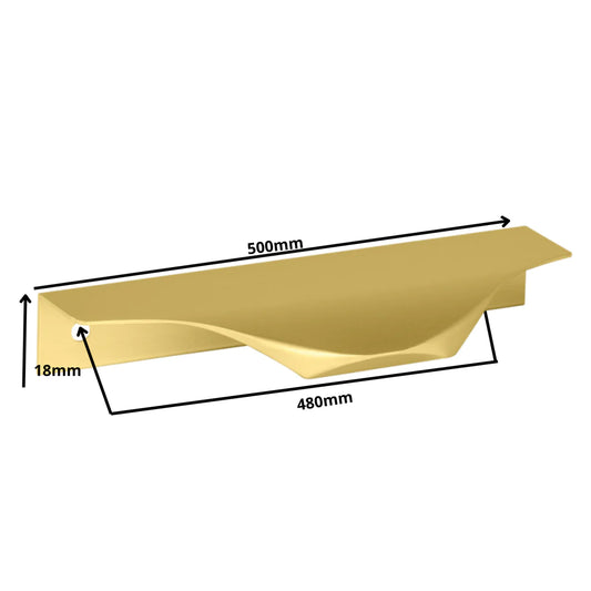 Edge Grip Rundprofil-Griff 480mm (500mm Gesamtlänge) - Gold
