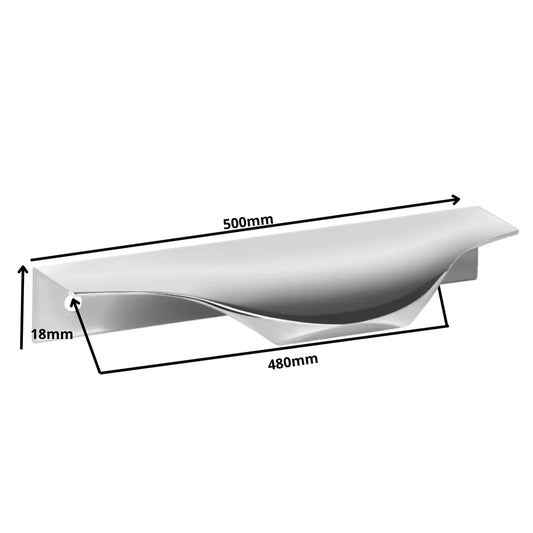 Edge Grip Rundprofil-Griff 480mm (500mm Gesamtlänge) - Aluminium