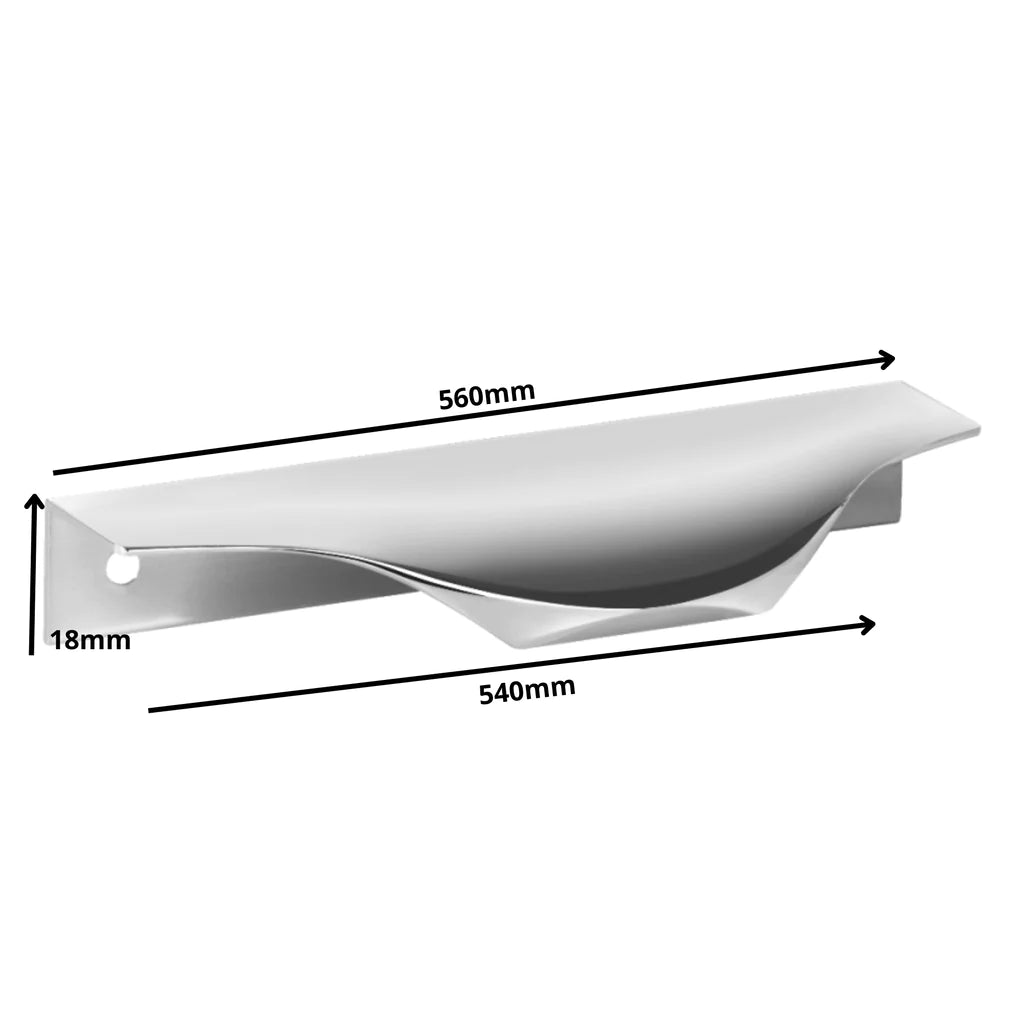 Edge Grip Rundprofil-Griff 540mm (560mm Gesamtlänge) - Aluminium
