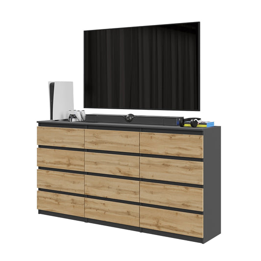 Kleiderschrank 180 cm Breit & Kommoden – Furnica