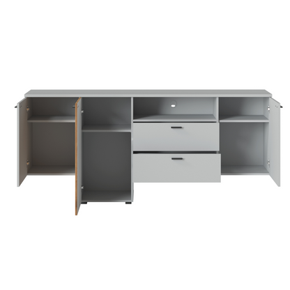 VERO - Wohnzimmer-Möbel-Set - Esche Grau / Eiche Coast Evoke