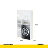 EMMA Badezimmerschrank-Set mit Türen und Einlegeböden - Weiß Matt / Weiß Glanz H165cm B94cm T30cm