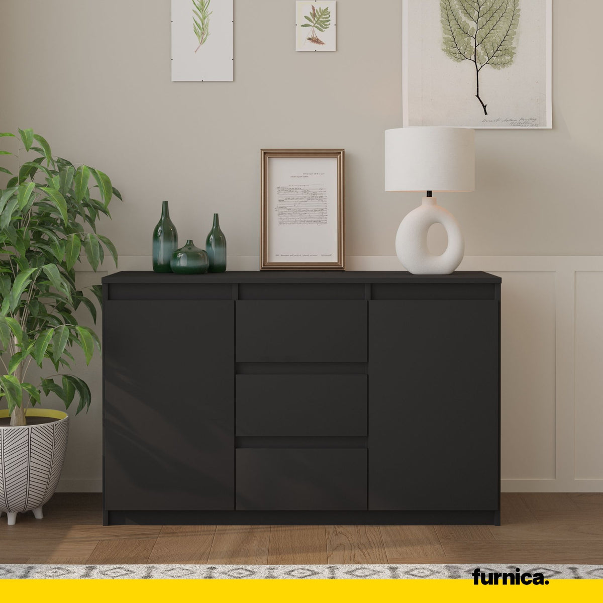 Kommode 120 cm MIKEL, Anthrazit – Furnica