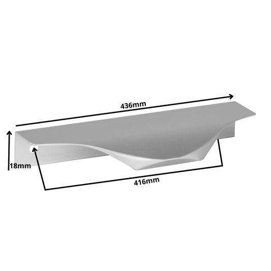 Edge Grip Rundprofil-Griff 416mm (436mm Gesamtlänge) - Aluminium