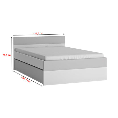 ALBI III - Kinderzimmermöbel-Set - Weiß Matt / Kaltgrau glänzend