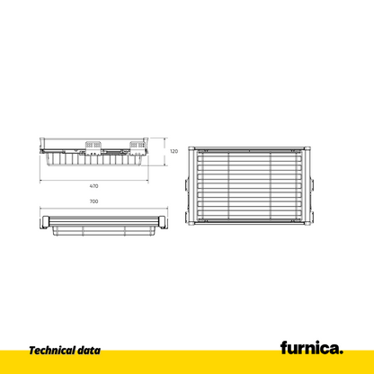 Ausziehbare Aufbewahrungskörbe für 80-cm-Schrank Soft-Close - Einzelner Fachboden - Chrom