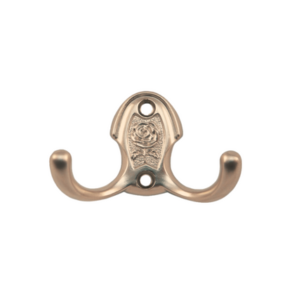 Doppelter Kleiderhaken - 46mm - Antikes Messing