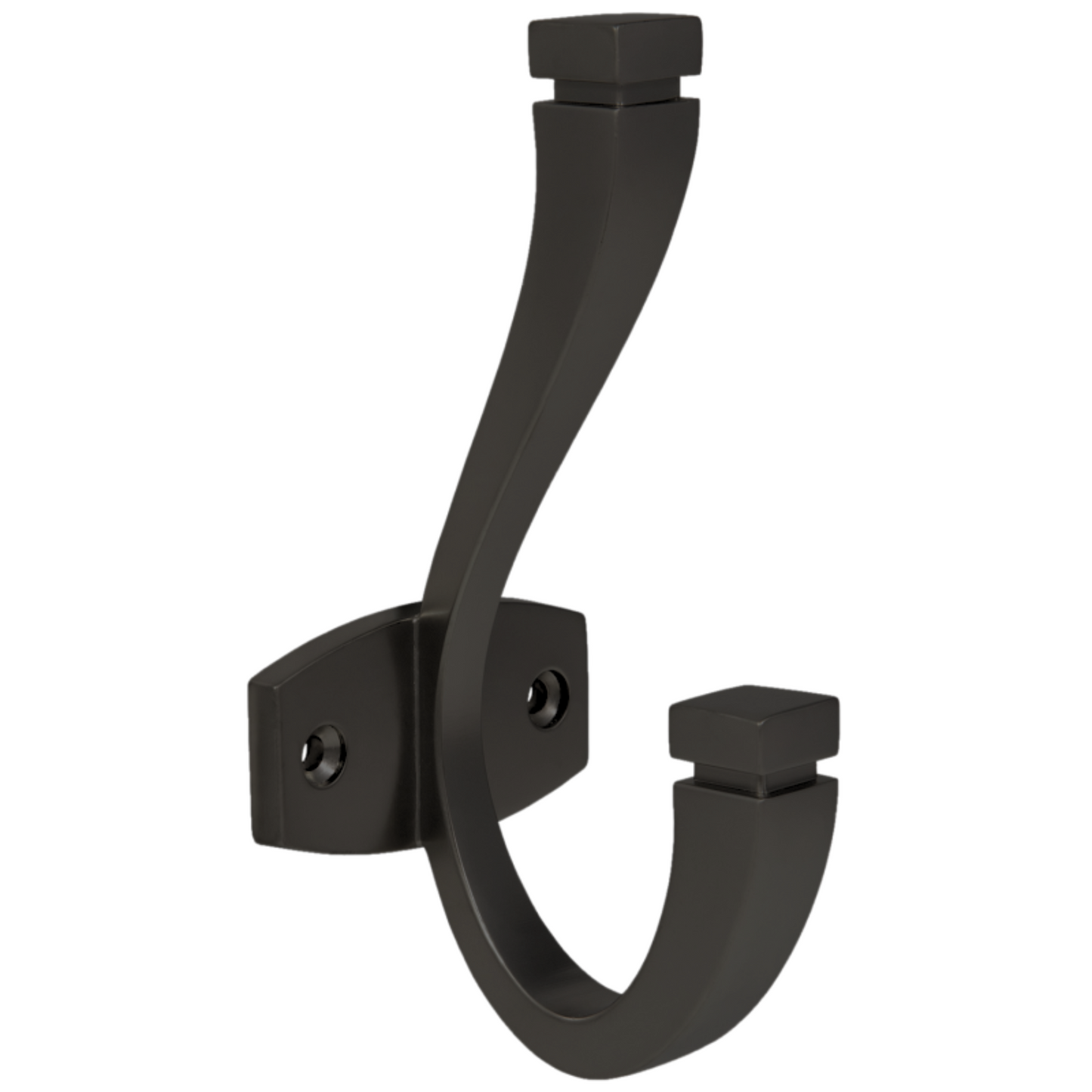 Doppelter Hut- und Mantelhaken - 128 mm - Schwarz