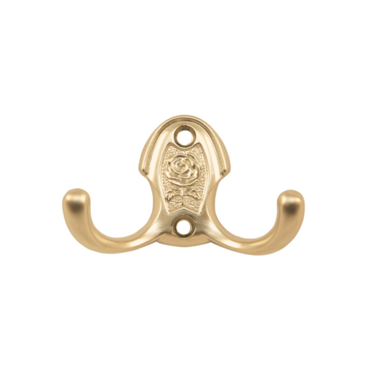 Doppelter Kleiderhaken - 46mm - Messing