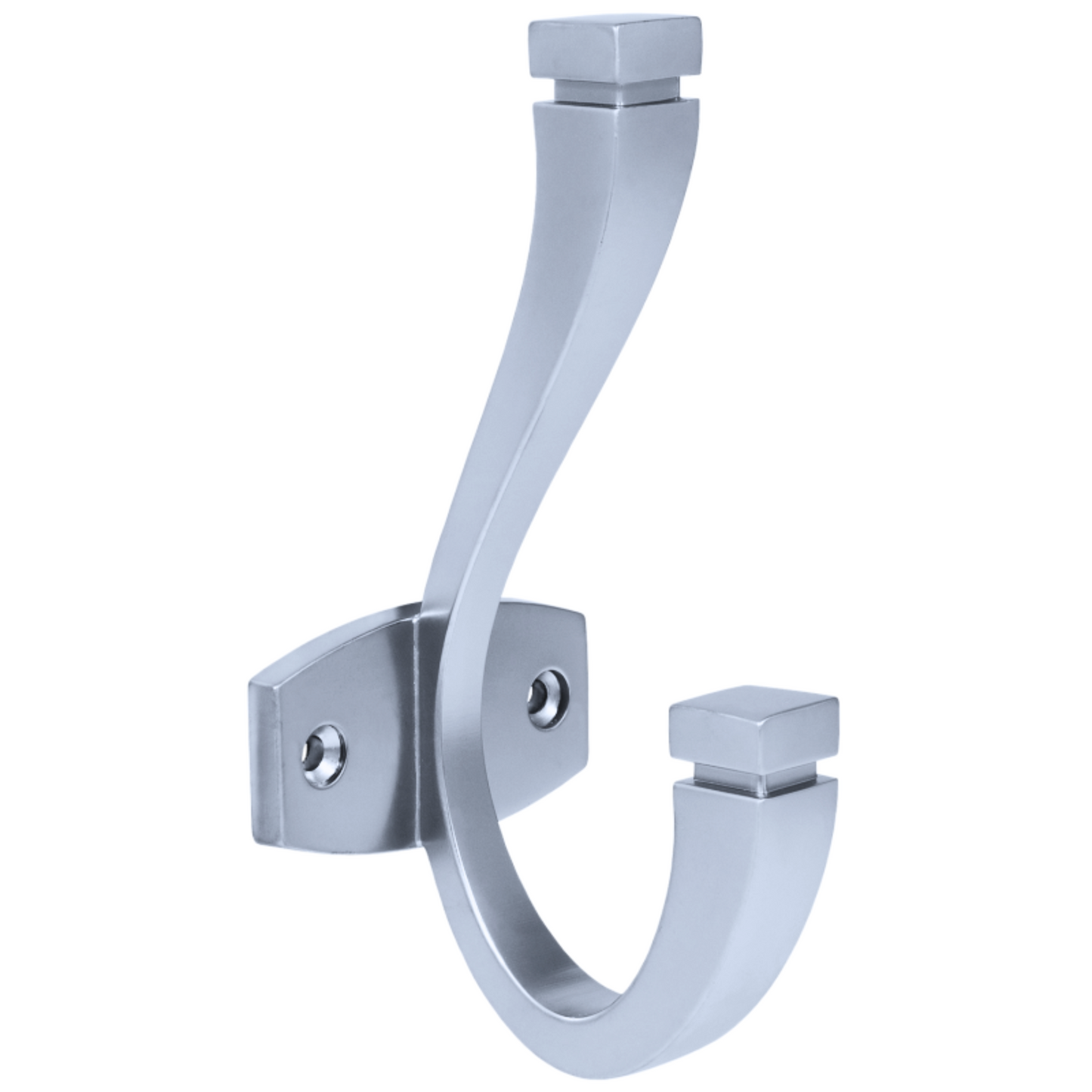 Doppelter Hut- und Mantelhaken - 128 mm - Chrom