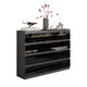 GABRIEL - Kommode / Sideboard mit 8 Schubladen - Anthrazit / Schwarz Gloss H92cm B120cm T33cm