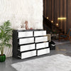 GABRIEL - Kommode / Sideboard mit 8 Schubladen - Anthrazit / Weiß Matt H92cm B120cm T33cm