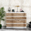 GABRIEL - Kommode / Sideboard mit 8 Schubladen - Weiß Matt / Wotan Eiche H92cm B120cm T33cm