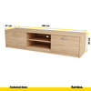 JANE - TV Schrank mit 2 Türen und 1 Regal - Sonoma Eiche H36cm B160cm T41cm