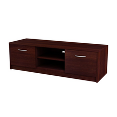 GRACE - TV Schrank mit 2 Türen und 1 Regal - Wenge H36cm B120cm T41cm