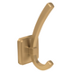 Doppelter Hut- und Mantelhaken - 122 mm - Mattgold