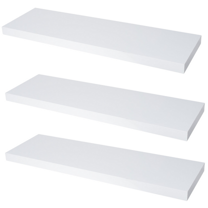 Verdecktes Bücherregal - 3er Pack - Weiß Matt - 80cm