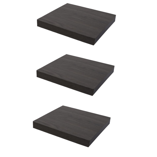 Verdecktes Bücherregal - 3er Pack - Anthrazit Eiche - 23,5cm