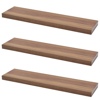 Verdecktes Bücherregal - 3er Pack- Walnussbaum - 90cm