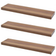 Verdecktes Bücherregal - 3er Pack- Walnussbaum - 90cm