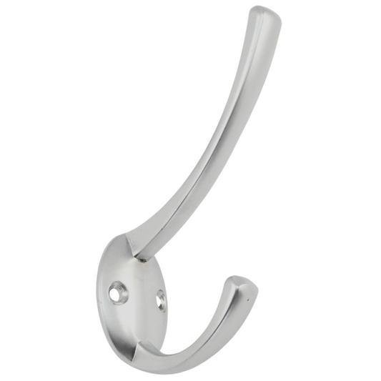 Doppelter Hut- und Mantelhaken -108mm - Silber